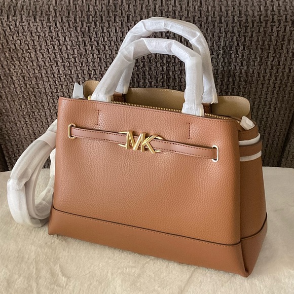 FINAL PRICE‼️ NWT Michael Kors Reed Leather Belted Large Satchel - Picture 15 of 16